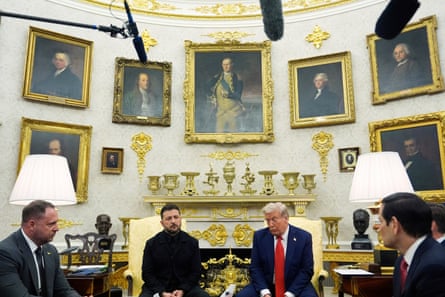 The Oval Office in August 2025 as Trump meets with Ukrainian president Volodymyr Zelenskyy