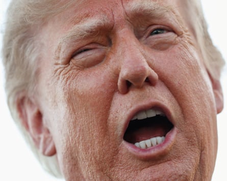 Trump, open-mouthed