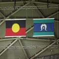 The Aboriginal flag, Torres Strait Islanders flag and Australia National Flag