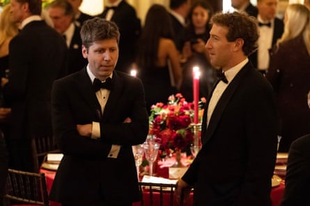 OpenAI CEO Sam Altman talks to Meta boss Mark Zuckerberg