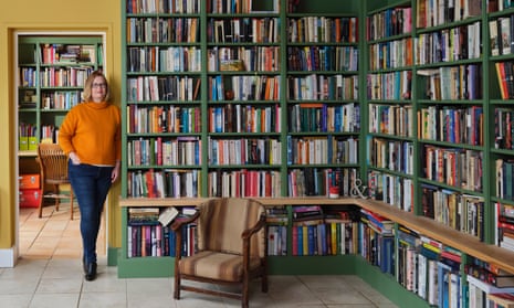 Lucy Mangan in her new library at her home in north Norfolk. 