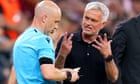 José Mourinho facing touchline ban after referee abuse draws Uefa charge