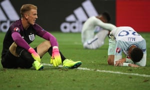 The England players cannot believe what has happened after an abject performance ended in Euro 2016 exit at the hands of Iceland.