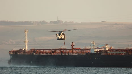 British armed forces intercept Russian shadow fleet oil tanker in Channel