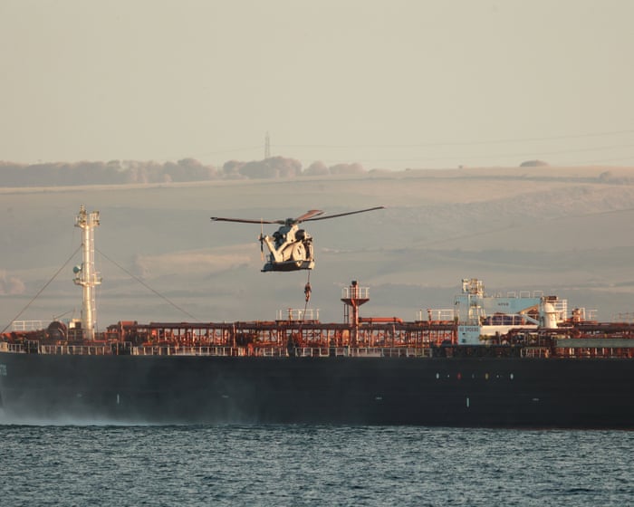 British forces intercept Russian shadow fleet vessel – video