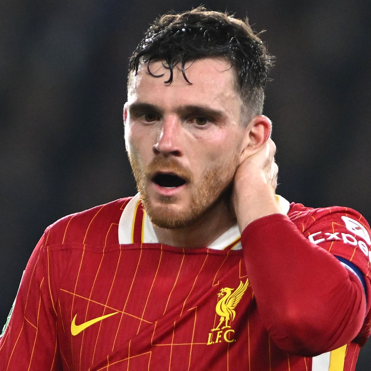 Struggling Andy Robertson will be up to speed soon, insists Liverpool's Arne Slot | Liverpool | The Guardian