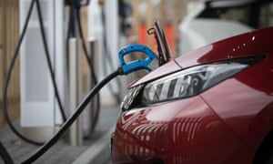 An electric car charging in Dundee