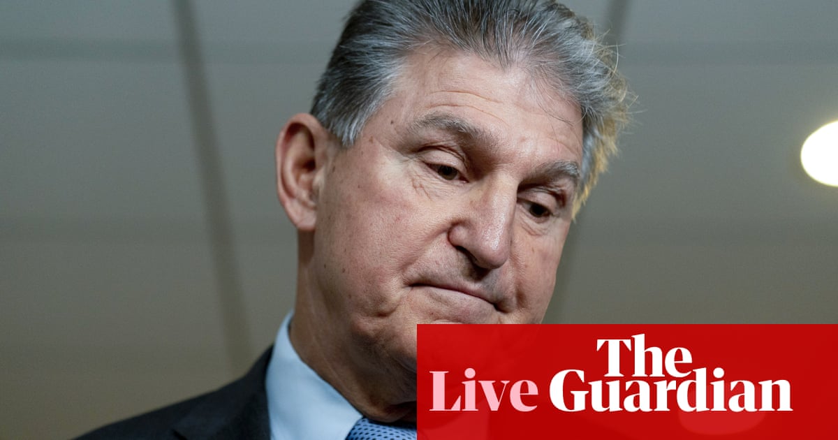 Manchin criticizes Democrats’ billionaire tax plan for ‘targeting’ the wealthy – live