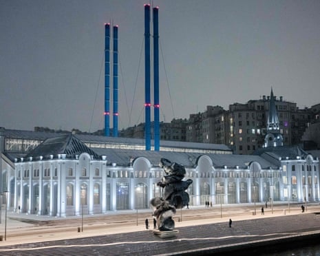 The GES-2 contemporary arts centre on the banks of the Moskva river in Moscow.