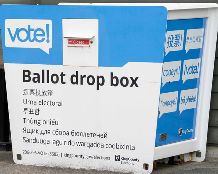 Trump administration asks supreme court to intervene over judge’s ban on USPS mail-in voting restrictions – live
