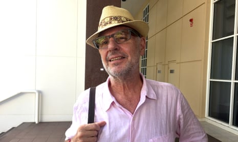 Philip Nitschke arrives at the Darwin Supreme Court