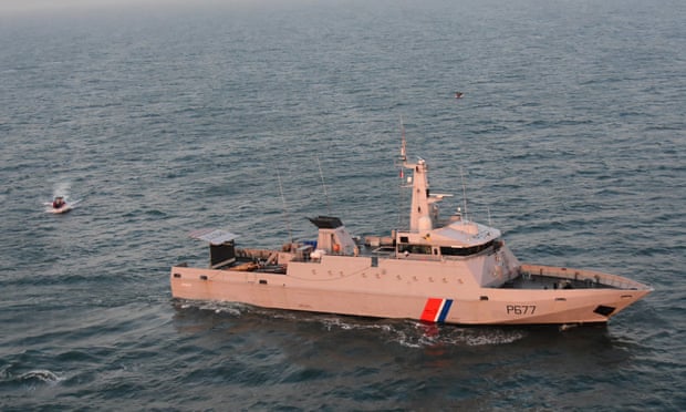 A French patrol boat in the Channel.