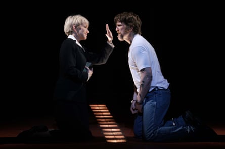 Joyce DiDonato as sister Helen Prejean with Michael Mayes as Joseph de Rocher in a production of Dead Man Walking at Teatro Real, Madrid, in 2018.