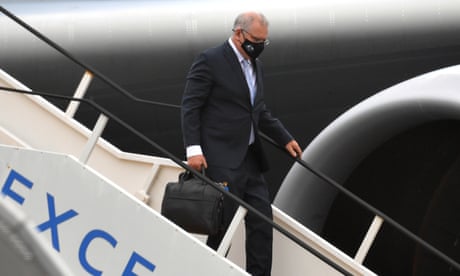 Prime minister Scott Morrison at Sydney airport