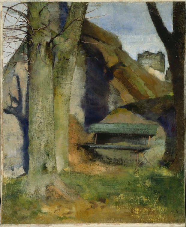 Helene Schjerfbeck, Shadow on the Wall (Breton Landscape), 1883. Oil on canvas mounted on wood, 45 x 38 cm. Niemistö Collection; photo: Finnish National Gallery / Hannu Aaltonen