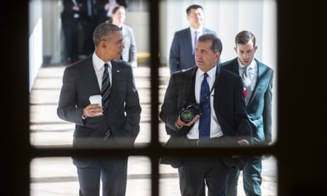 President Barack Obama and Pete Souza in 2016