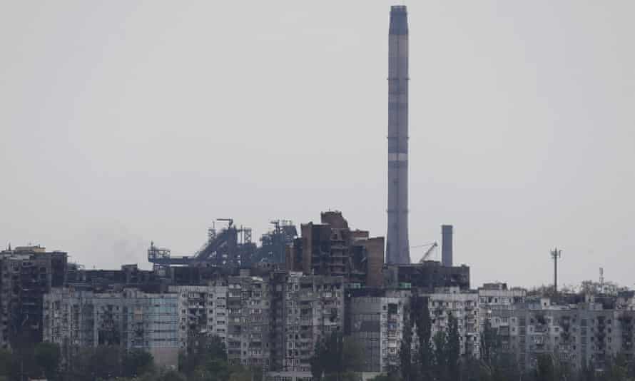 The Azovstal steelworks successful  Mariupol