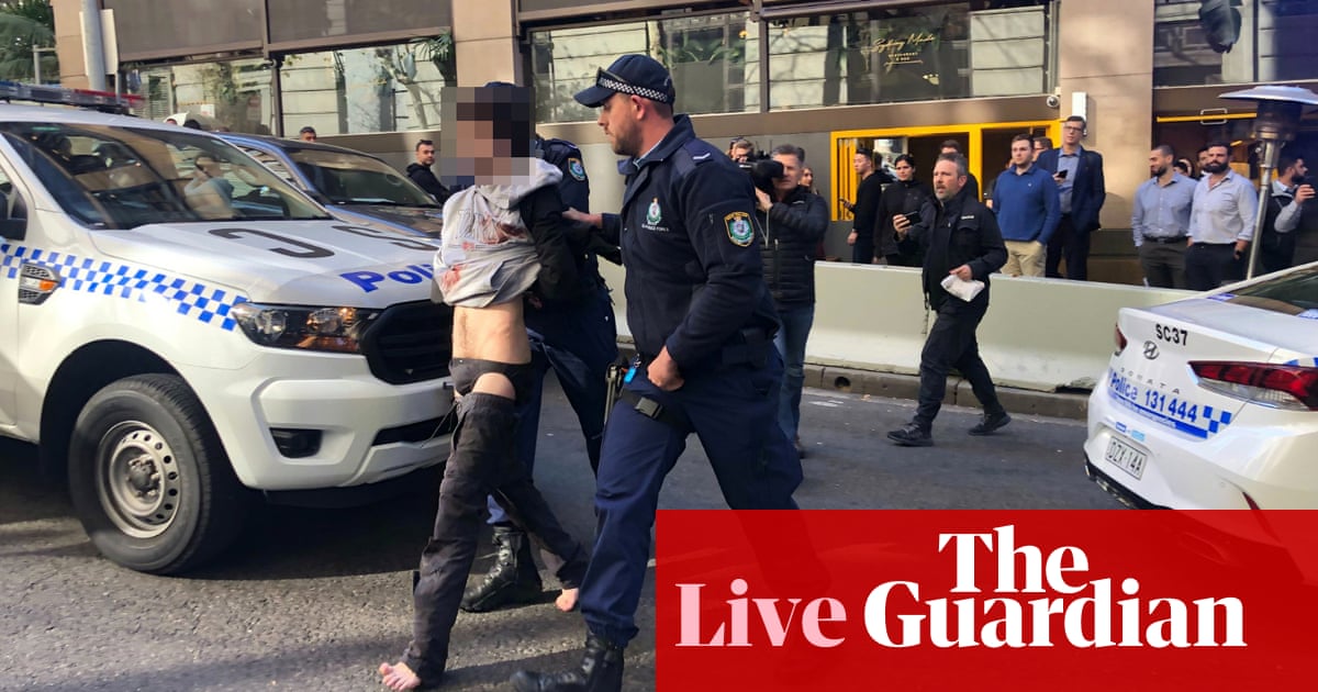 Man arrested over Sydney knife attack had history of mental illness – as it happened