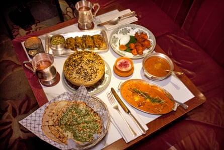 Dishes on a table at Gymkhana