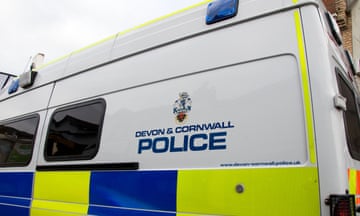 White police van with Devon and Cornwall police written on the side