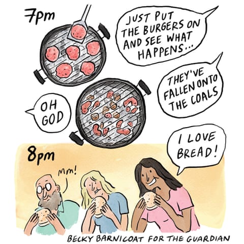Becky Barnicoat barbecue cartoon, panel 4