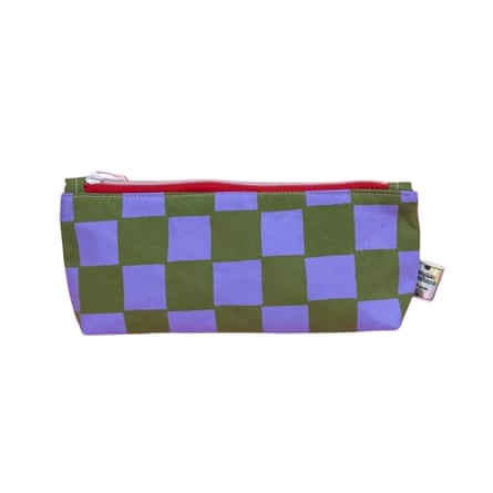 Yolla studio hand-printed waxed canvas pencil case