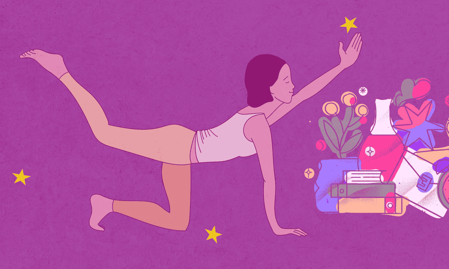 An illustration of a woman doing a yoga pose