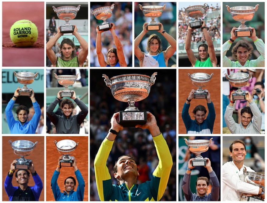 Rafael Nadal’s 14 French Open titles.