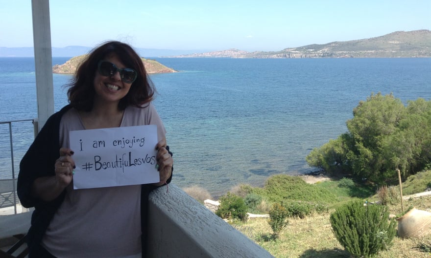 Gabriela is part of a campaign asking people to share photos with the hashtag #BeautifuLesvos.