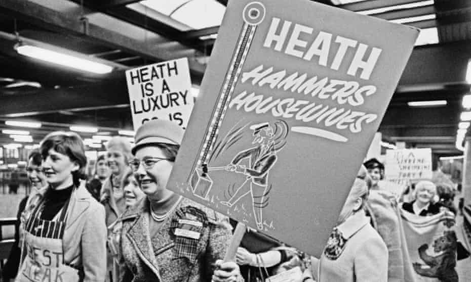 A group of women protest against the new inflation rate in 1973. ‘The price rises of today are nothing like those we saw half a century ago.’