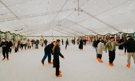 Ice skating at Courts Club, Manchester.