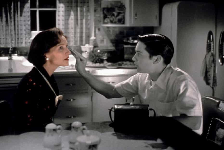 Awakening of Color... Allen in Pleasantville with Tobey Maguire.