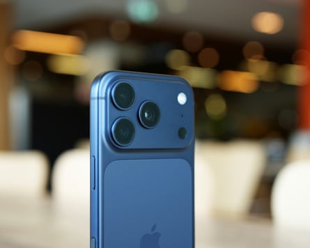 The back of the iPhone 17 Pro showing the camera cluster.