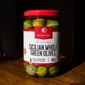 Sandhurst Sicilian Whole Green Olives in a jar