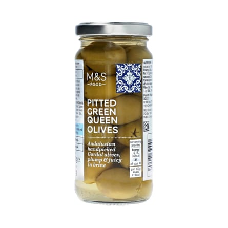 M&S Pitted Green Queen Olives