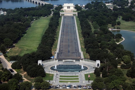The Lincoln Memorial reflecting pool seen from the Washington Monument on Wednesday.