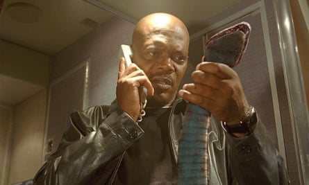 Samuel L Jackson in the ‘meme-ready’ Snakes on a Plane (2006). 