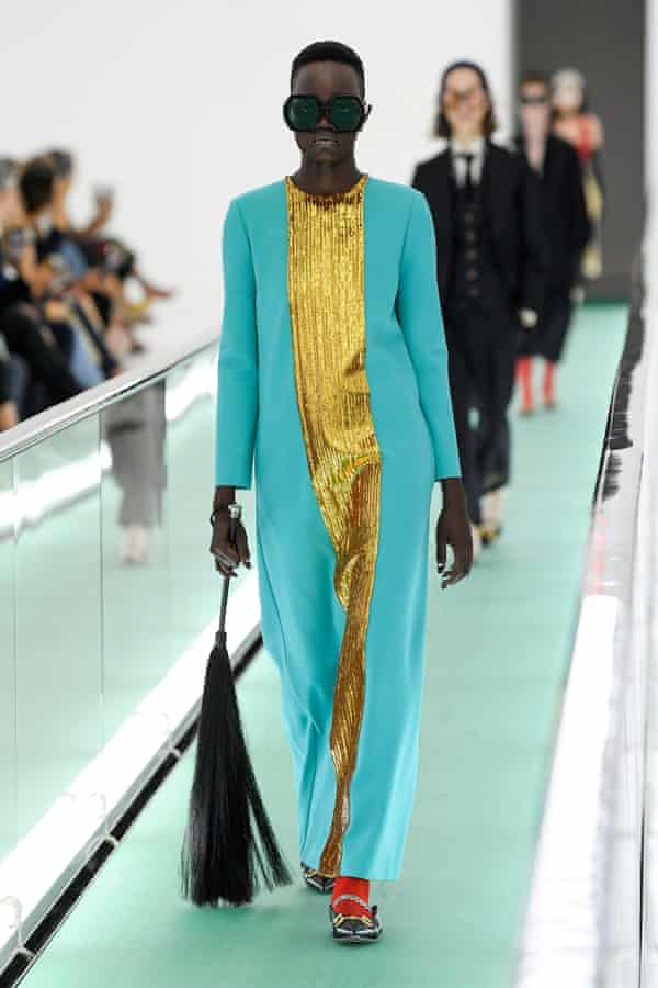 Gucci Model Stages Mental Health Protest At Milan Fashion Week Gucci The Guardian