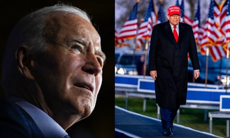 a side-by-side image of Joe Biden and Donald Trump