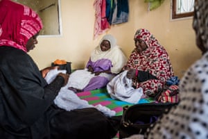 Haratine women learn to embroider in SOS Slaves workshops in Nouakchott