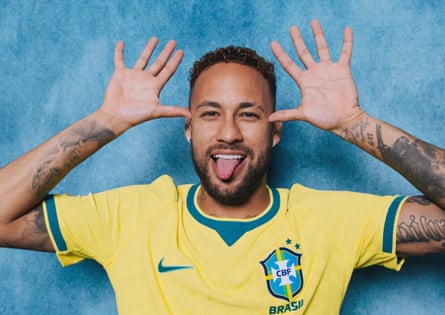 An expressive portrait of Neymar Junior shot by Sarah Stier.