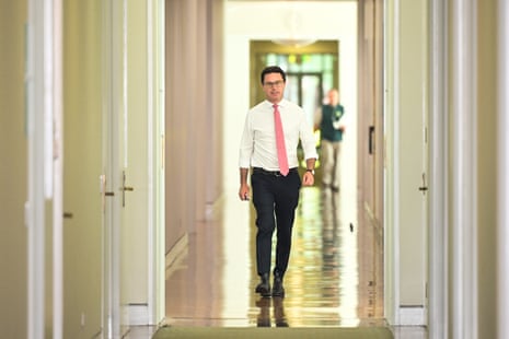 s leader David Littleproud arrives for a s partyroom meeting at Parliament House