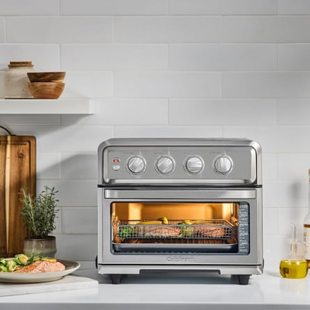 stainless steel air fryer on kitchen counter
