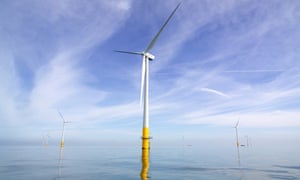 Wind turbines off the coast of Kent