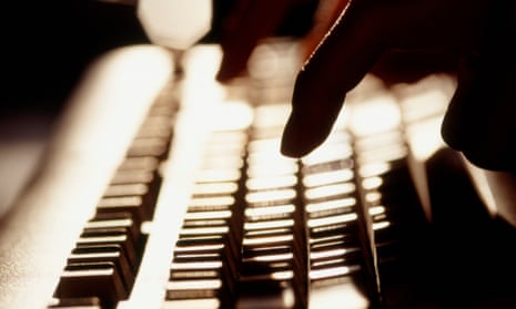 Fingers on a keyboard