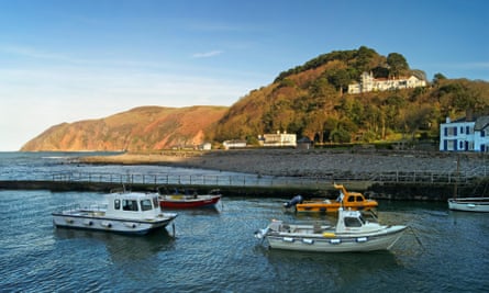 Boats in Lynmouth Harbour, North Devon