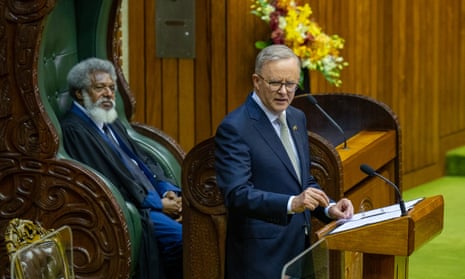 Australian prime minister Anthony Albanese addresses the parliament of Papua New Guinea