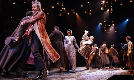 No room for sentimentality … Rhys Ifans and the cast of A Christmas Carol at the Old Vic, London.