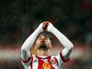 Sunderland’s Fabio Borini looks to the heavens after failing to score at the Stadium of Light. Sunderland drew a blank as Odion Ighalo’s goal earned Watford all three points.