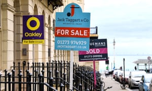 Estate agents signs in Brighton, UK
